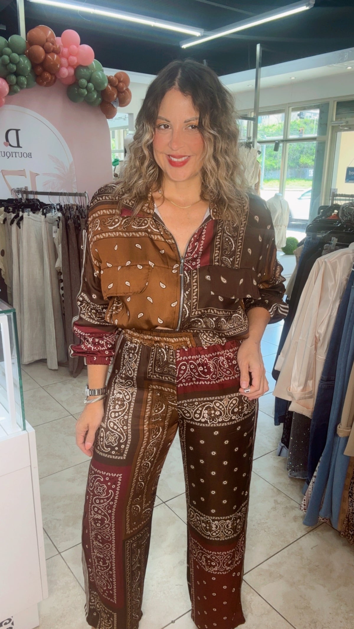 Burgundy Bandana European Satin Set