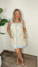 Santorini Blue Stripe Crochet Dress