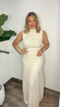 Neck Pearls Ivory Maxi Dress