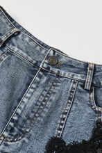 Runway Contrast Denim Skirt