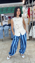 Stripe Satin Jogger Pants