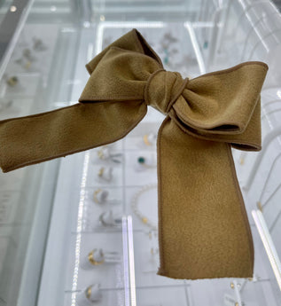 Nude Coquette Bow Hair Clip