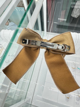 Nude Coquette Bow Hair Clip