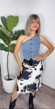 Denim One Shoulder Top