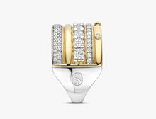 Ti Sento Classic Layered Zirconia Ring (Gold)
