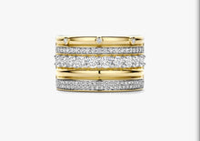 Ti Sento Classic Layered Zirconia Ring (Gold)