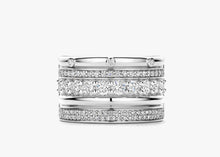 Ti Sento Classic Layered Zirconia Ring (Plated)