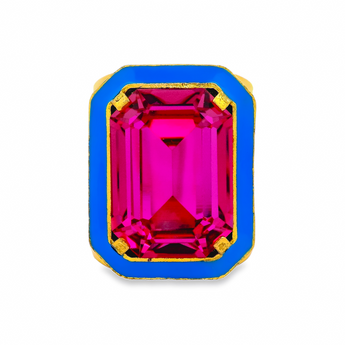 TOVA Magenta Gemstone Gold Ring (ONE SIZE)