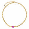 Salvatore Magenta Gem Necklace