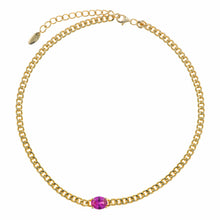 Salvatore Magenta Gem Necklace