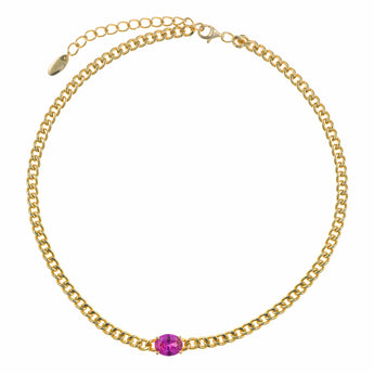 Salvatore Magenta Gem Necklace