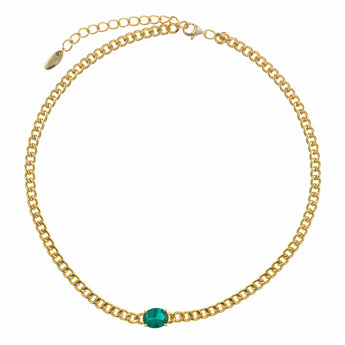 Salvatore Green Gem Necklace