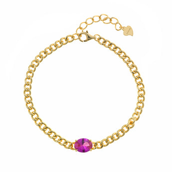 Salvatore Magenta Gem Bracelet