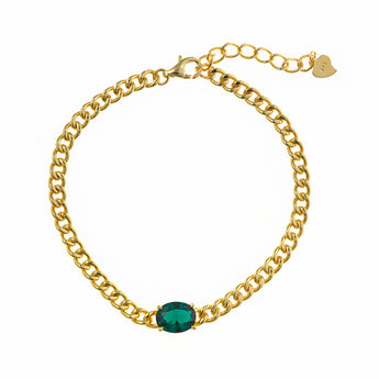 Salvatore Green Gem Bracelet