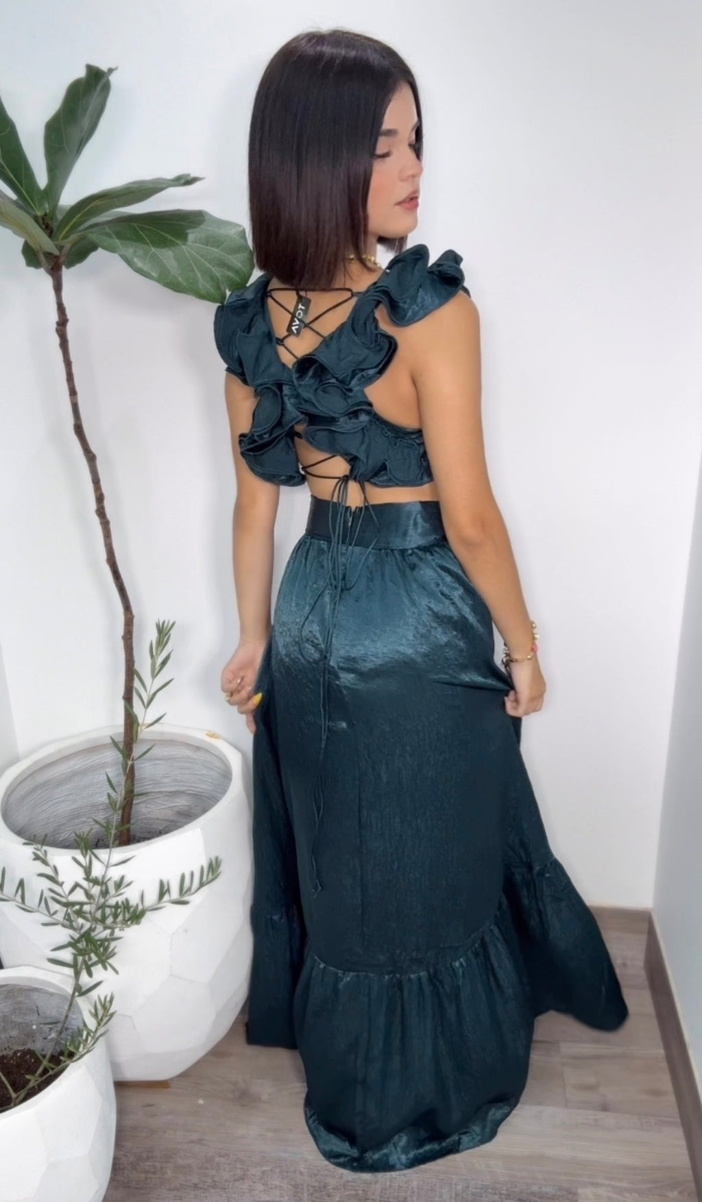 Teal Green Elegant Dress