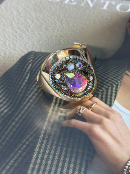Tornasol Gem Gold Bangle