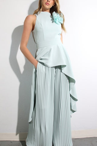 PRE-ORDER Sky Mint Blouse & Pant Set