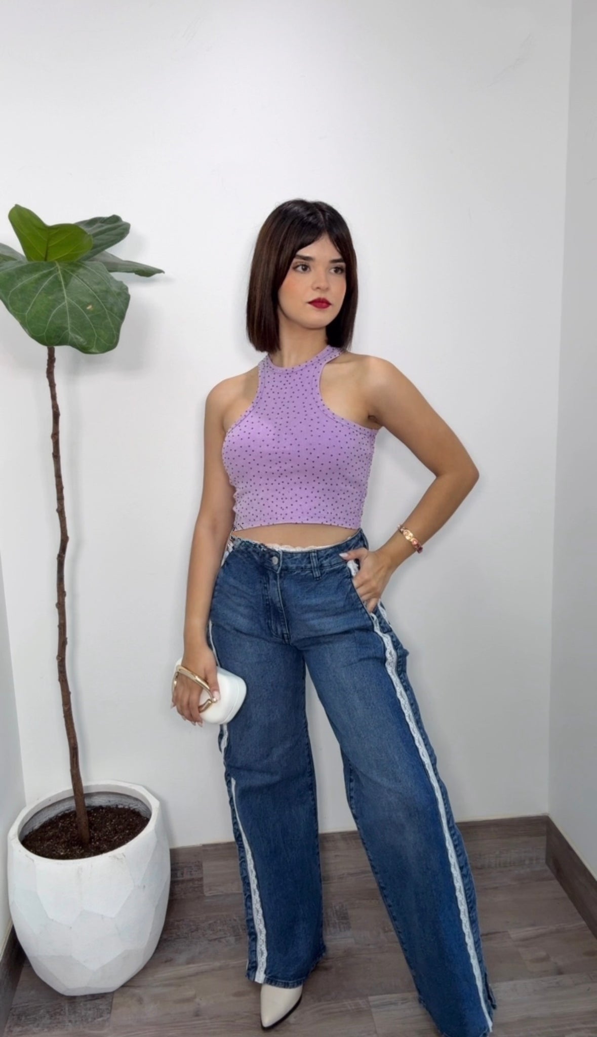 Purple Glitter Top