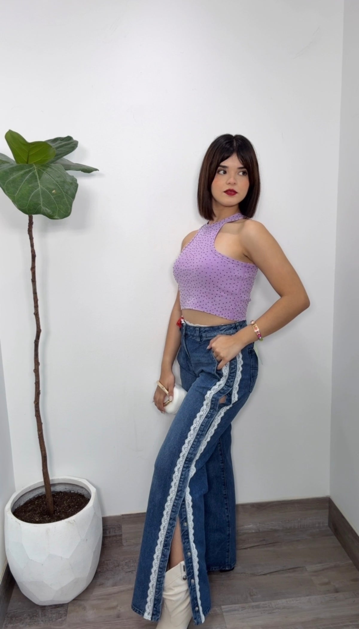 Purple Glitter Top