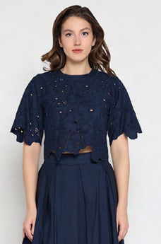 Gracia Prussian Blue Top