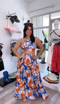 Zoe Royal Blue Floral Set