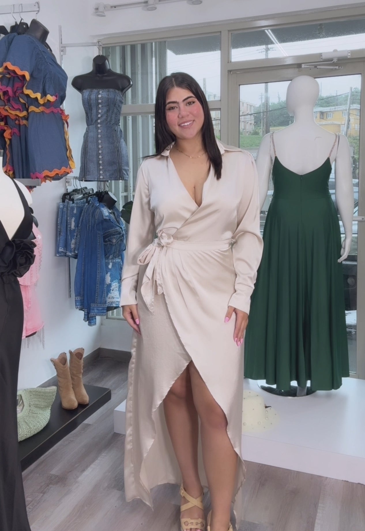 Satin Midi Dress