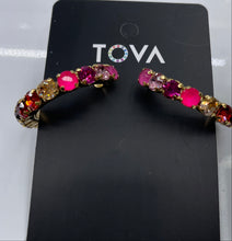 Tova Pink Multy Color Hoops