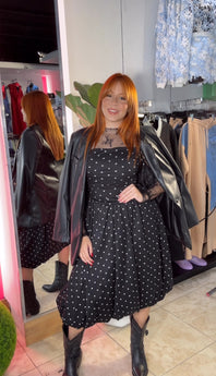 Polka Dot Bubble Midi Dress