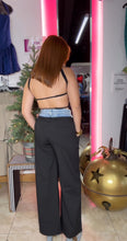 Denim Black Stripes Trouser