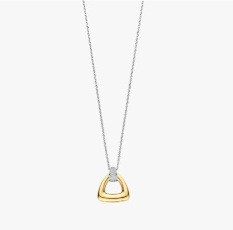 Tisento Triangular Silhouette Gold Plating Necklace
