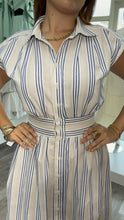 Striped Woven Midi Dress