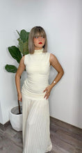 Pearl Plisse Maxi-dress