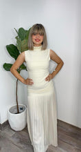 Pearl Plisse Maxi-dress