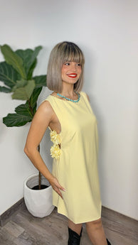 Flower Pastel Yellow Dress