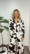 Trendy Cowhide Print Blazer