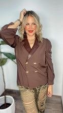 Chocolate Double-Breasted Blazer