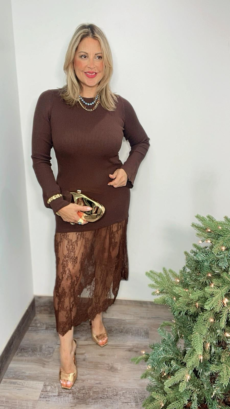 Cocoa Lace Dress