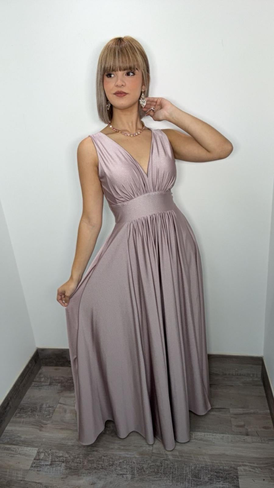 Dusty Rose Formal Maxi Dress