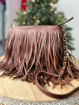 Marrón Fringe Bags