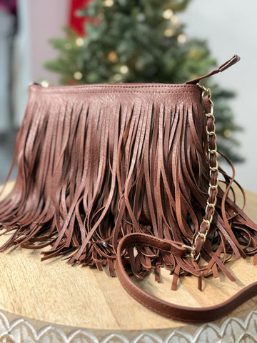 Marrón Fringe Bags