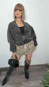 Urban Wash Charcoal Bomber Jacket