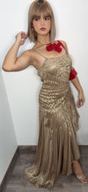 Lush Gold Maxi Dress