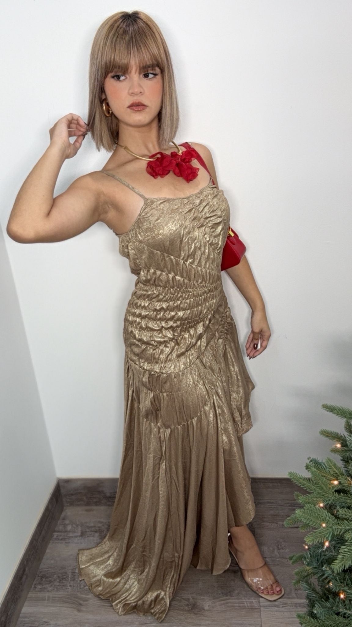 Lush Gold Maxi Dress