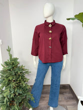 Plus Size Burgundy Button-Up Shirt