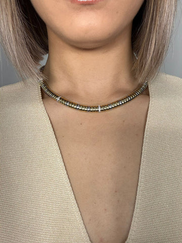 Ti Sento Twisted Two Tone Necklace