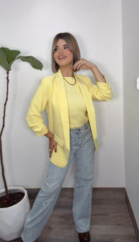 Pastel Yellow Blazer Chic