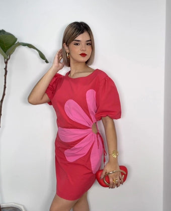 Pétalo Rosa Mini Dress