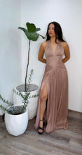 RoseWood Halter Plissé Formal Dress