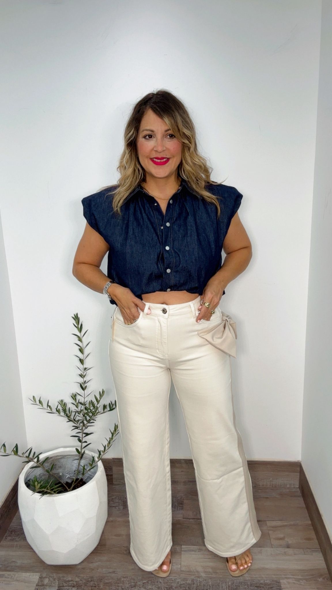 Denim Breeze Top