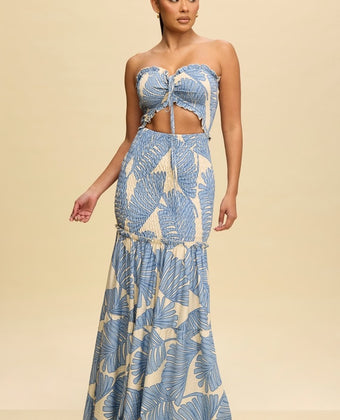 Baby Blue Leafs Dress